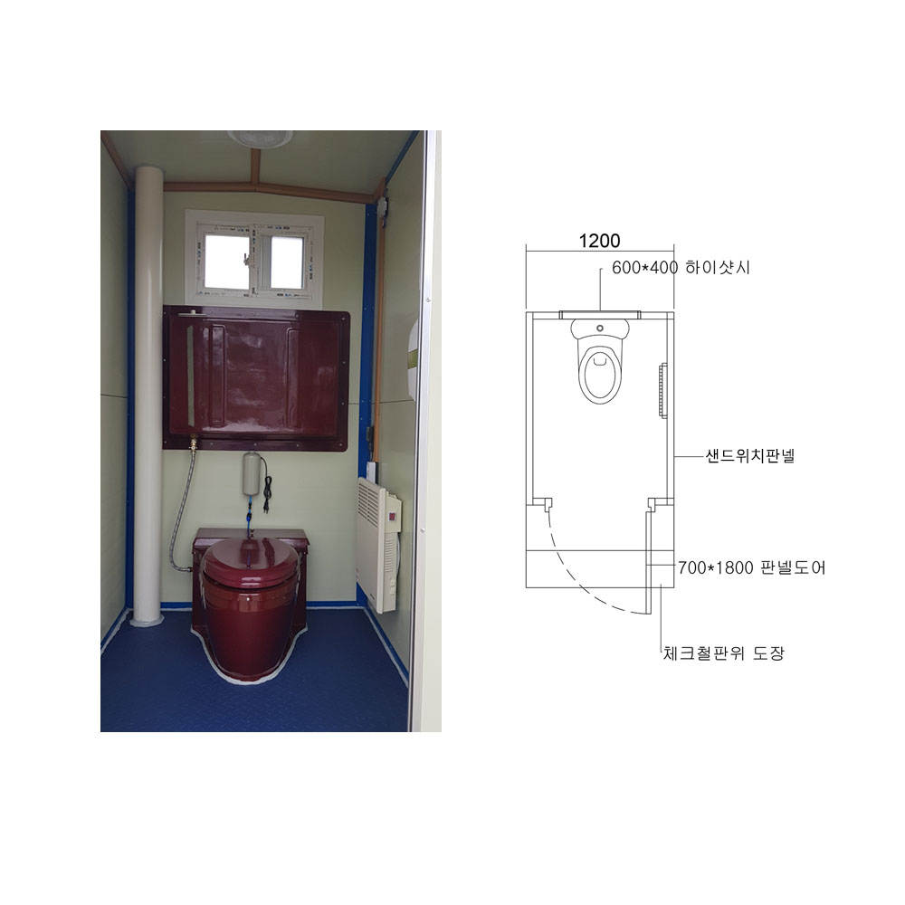 판넬형 이동식 화장실(기본형)